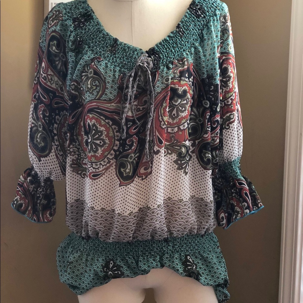Ultra Pink Boho Tunic Top